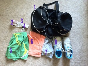 Inside my gym bag